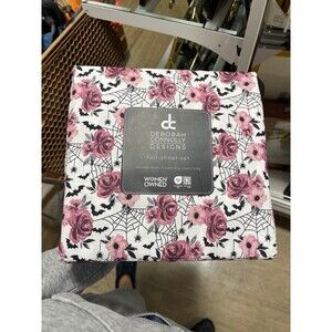 Deborah Connolly Designs Halloween Floral Spider Bats Sheet Set (Full)